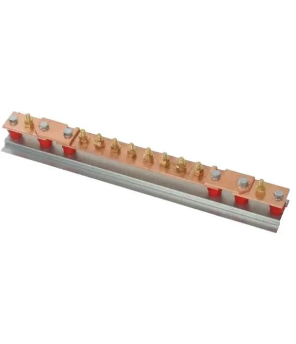 Earth-Bars_result Earth Bars - Tin Plated- Pre-drilled, Copper Only 25 x 6.3mm 400mm x 10 Hole x 8mm Hole Size ± 35mm Hole Spacing