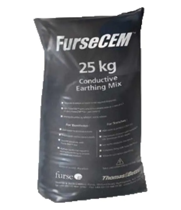 Conductive Concrete  Resistivity ± 0.2 Ωm x 20kg - 35 Bags = ± 1m3 (0,03m3 per bag)