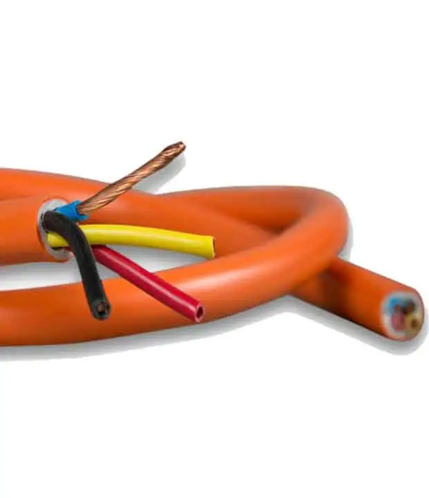 Nitrile Trailing Orange  2.5mm x 4 Core  PVC  Red 600/1000V Black,Red,Blue,Yellow