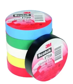 Scotch 1710 - General Purpose PVC Electrical Tape - Black - Thickness 0.18mm x 18mm x 20m